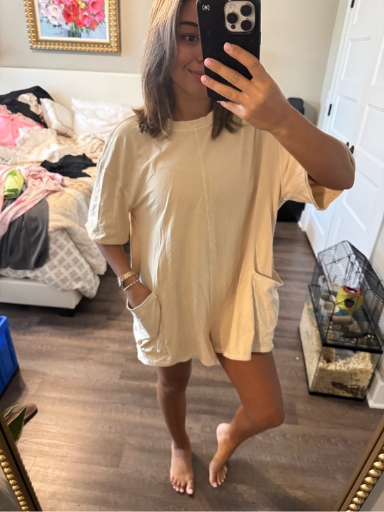 FP Movement by Free People Pants - FREE PEOPLE Relaxed Cream Romper